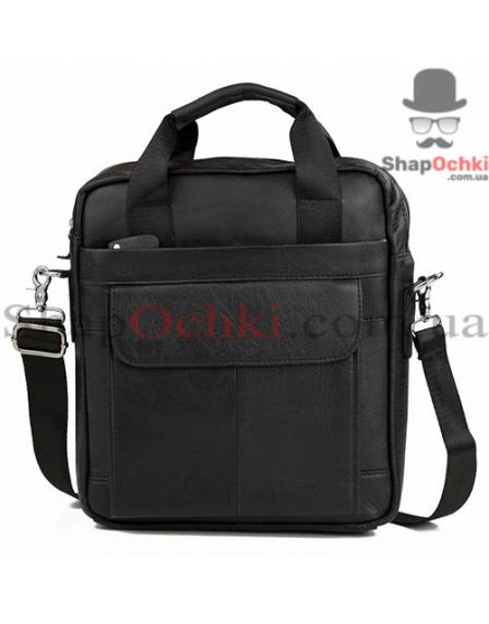 Сумка мессенджер мужская Tiding Bag M38-8861A, кожа, цвет черный