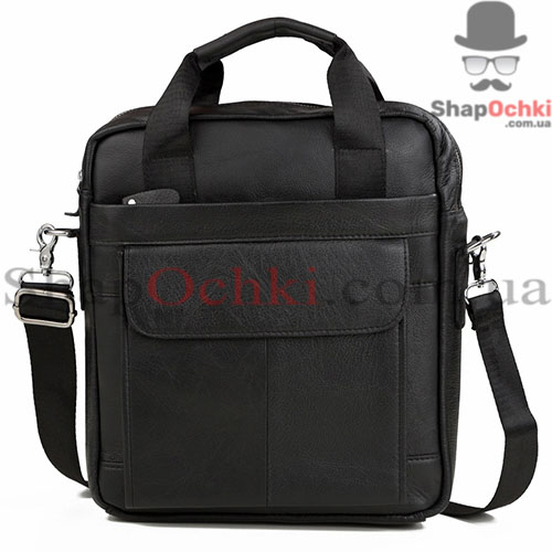 Сумка мессенджер мужская Tiding Bag M38-8861A,  кожа,  цвет черный