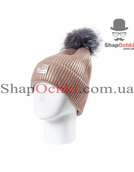 Шапка жіноча UGG, Ріана, пудра+пудра