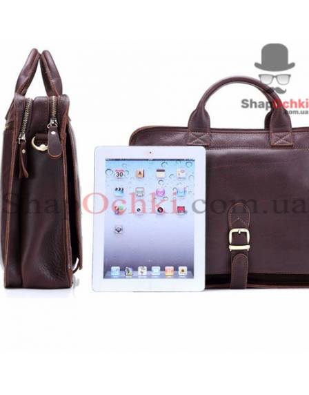 Сумка чоловіча Tiding Bag 7029Q, шкіра, темно-коричнева