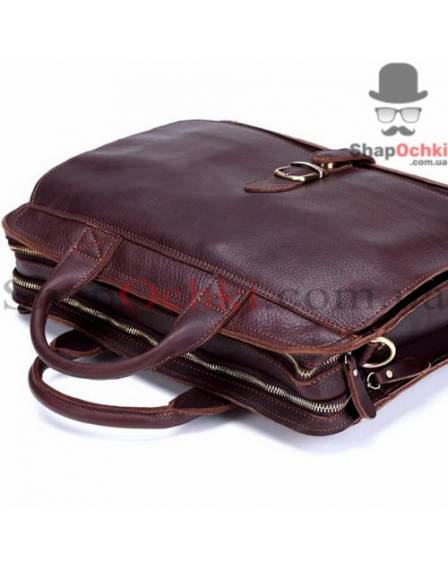 Сумка чоловіча Tiding Bag 7029Q, шкіра, темно-коричнева