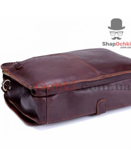 Сумка чоловіча Tiding Bag 7029Q, шкіра, темно-коричнева
