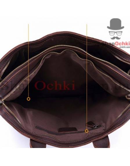 Сумка чоловіча Tiding Bag 7029Q, шкіра, темно-коричнева