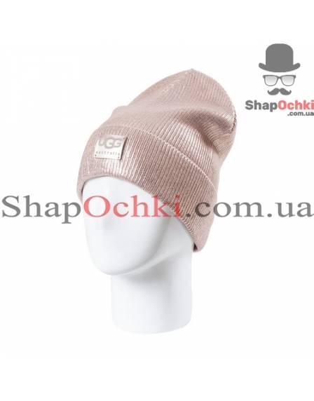 Шапка жіноча UGG, Джазі, колір пудра+пудра