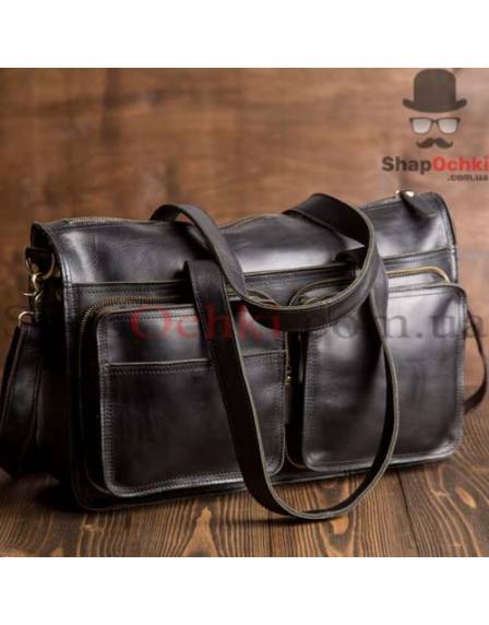 Сумка мужская Tiding Bag G8832A, кожа, черная