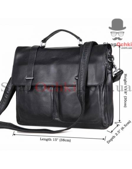 Сумка чоловіча Tiding Bag 7100A, шкіра, чорна