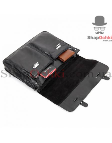 Сумка чоловіча Tiding Bag 7100A, шкіра, чорна