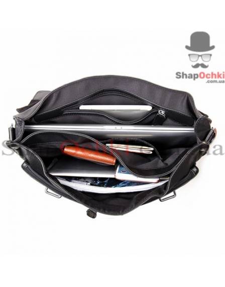 Сумка чоловіча Tiding Bag 7100A, шкіра, чорна