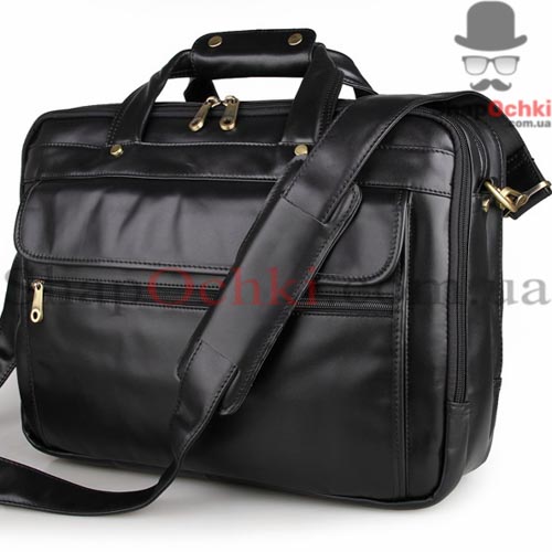 Сумка мужская Jasper&Maine 7146A-1,  кожа,  цвет черный