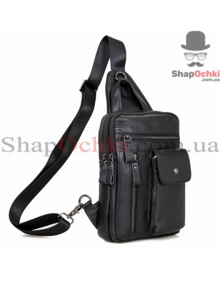 Сумка рюкзак чоловіча Tiding Bag 6012A, шкіра, чорна
