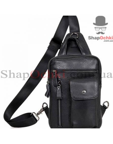 Сумка рюкзак чоловіча Tiding Bag 6012A, шкіра, чорна
